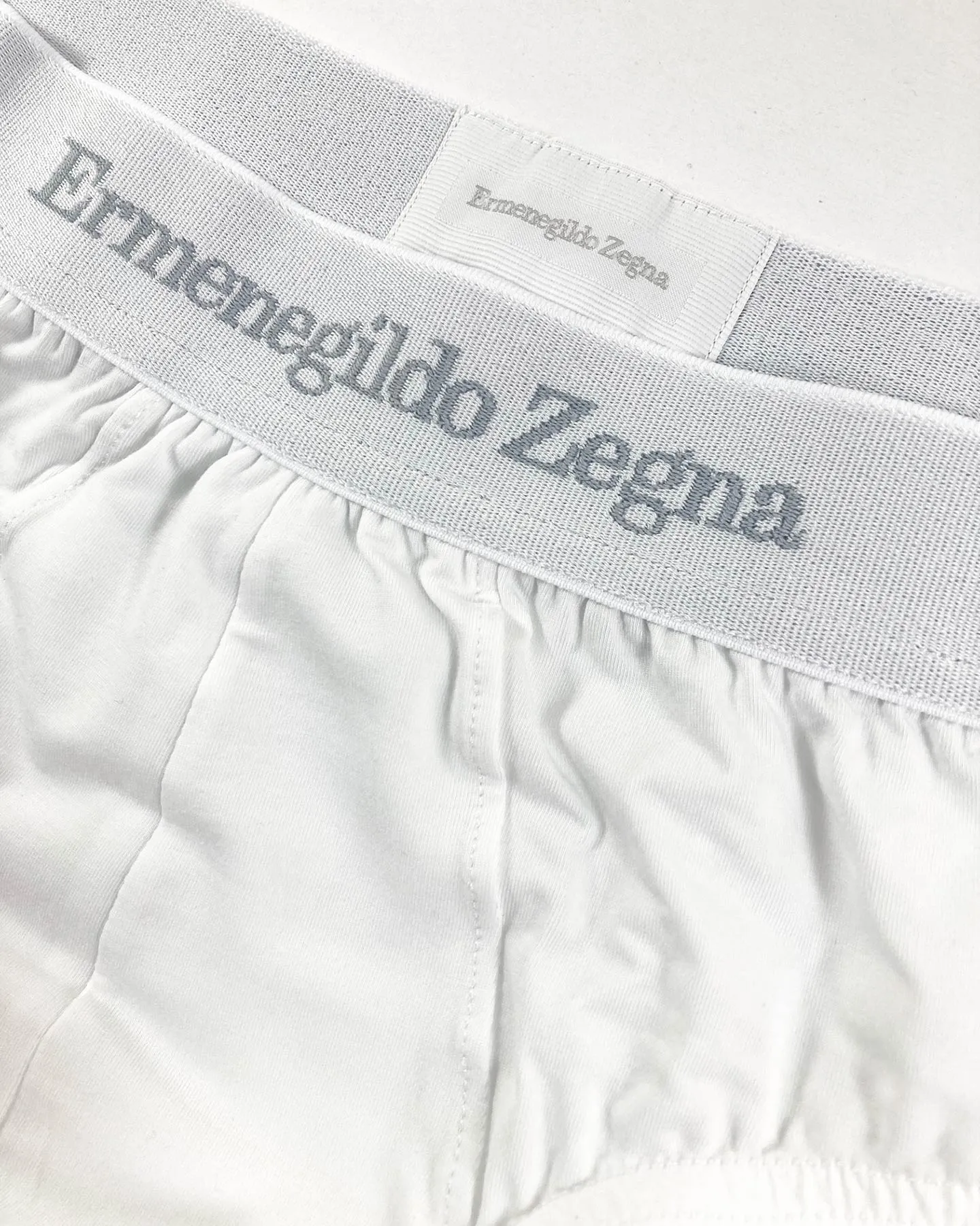 Ermenegildo Zegna Underwear White Stretch Cotton Midi Brief - XXL