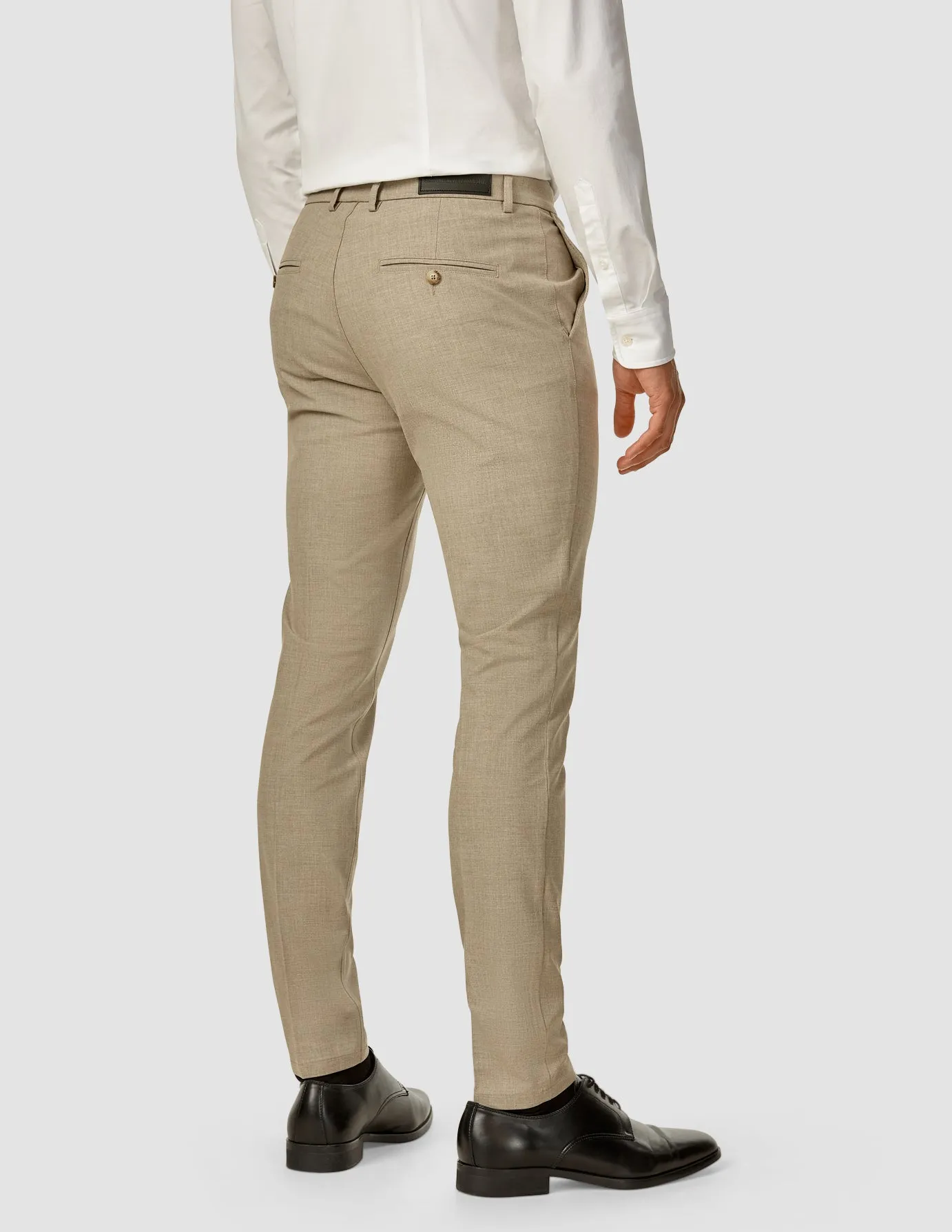 Essential Suit Pants Slim Beige Melange