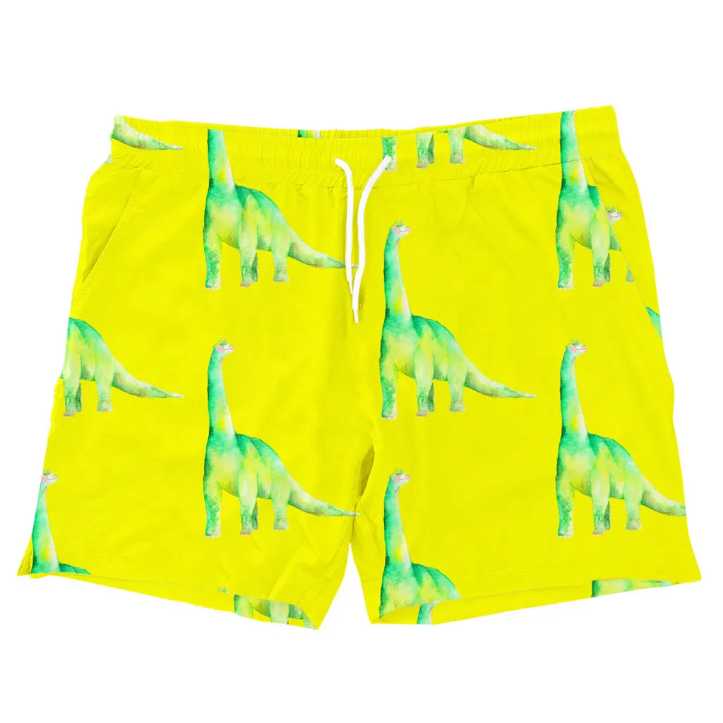 Fluro Dinosaurs Men's Boardshorts