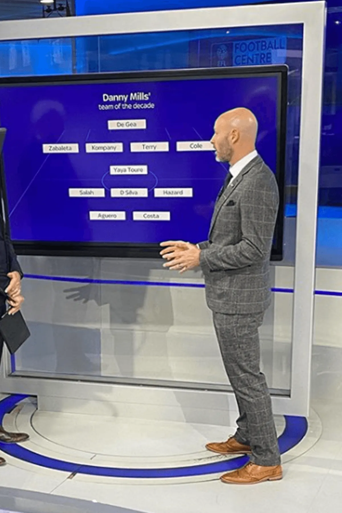 Former Leeds United Footballer Danny Mills in Scott Grey Tweed Suit