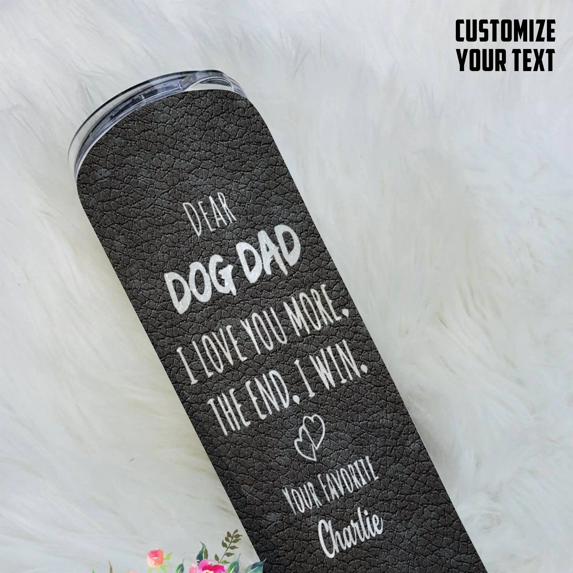 Gearhuman 3D Dear Dog Dad Fathers Day Gift Custom Name Tumbler Rottweiler Dog