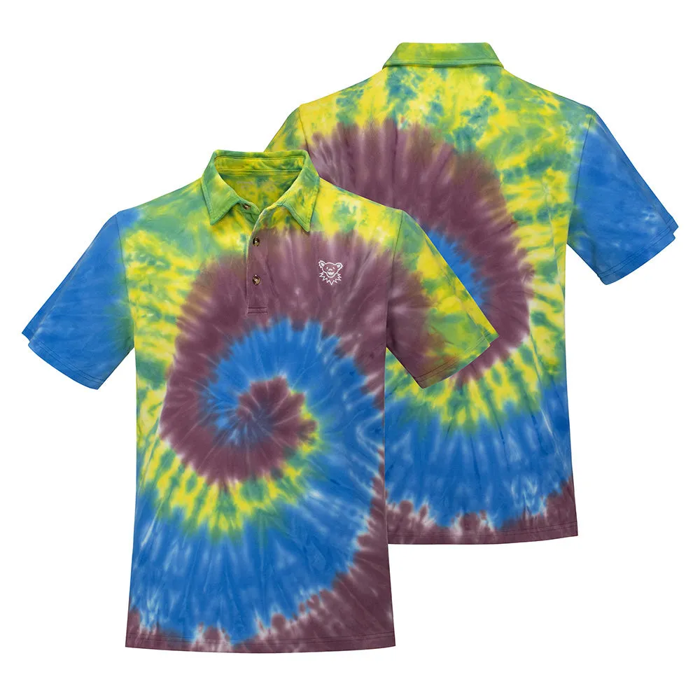 Grateful Dead | Cotton Polo | Tie Dye with Dancing Bear