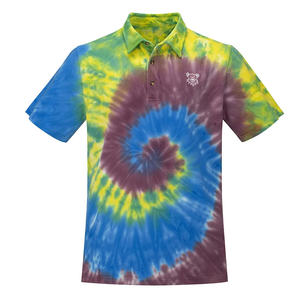 Grateful Dead | Cotton Polo | Tie Dye with Dancing Bear