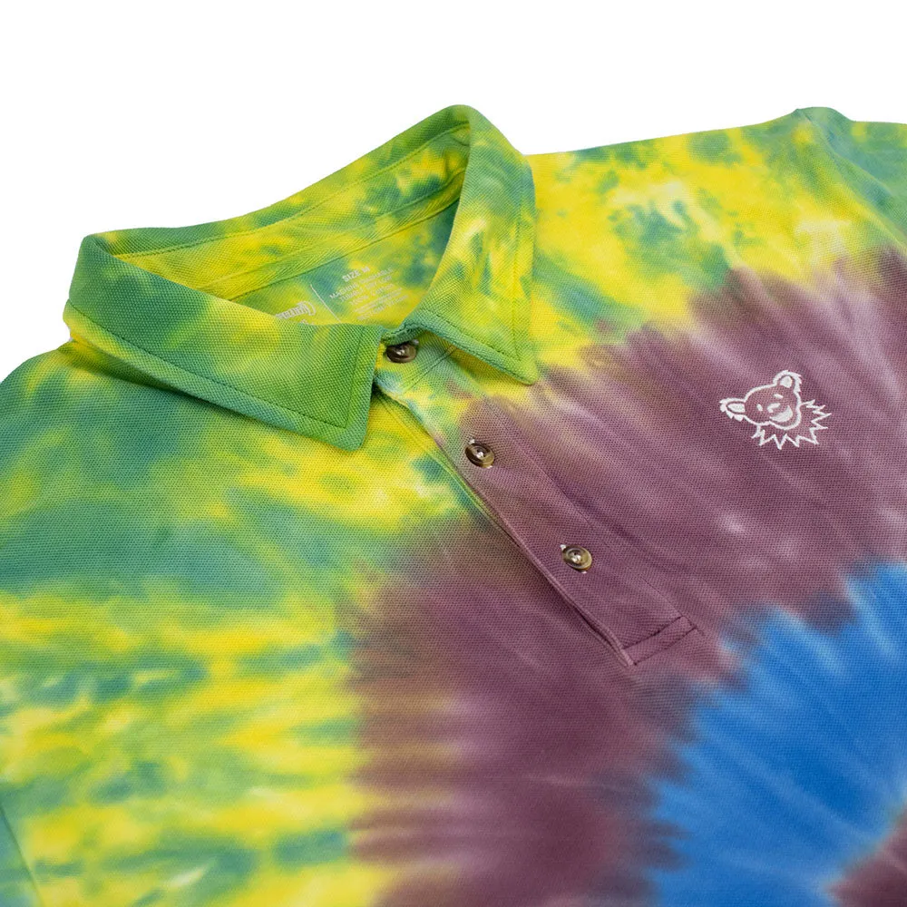 Grateful Dead | Cotton Polo | Tie Dye with Dancing Bear