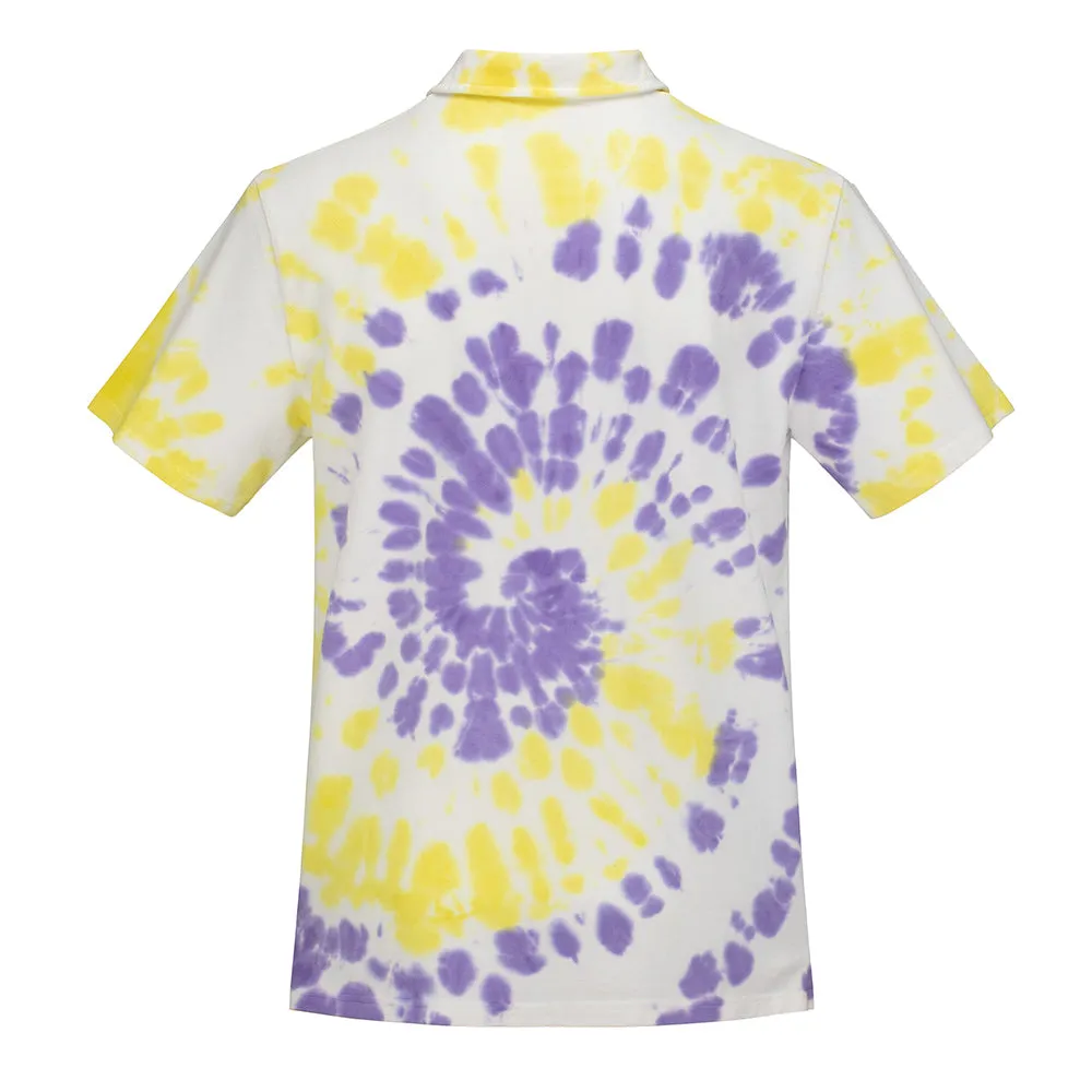 Grateful Dead | Cotton Polo | Tie Dye with Purple Bear