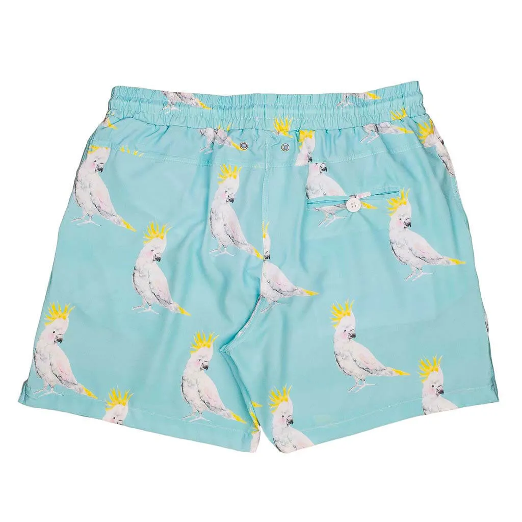 Green Cockatoo Men's Boardshorts