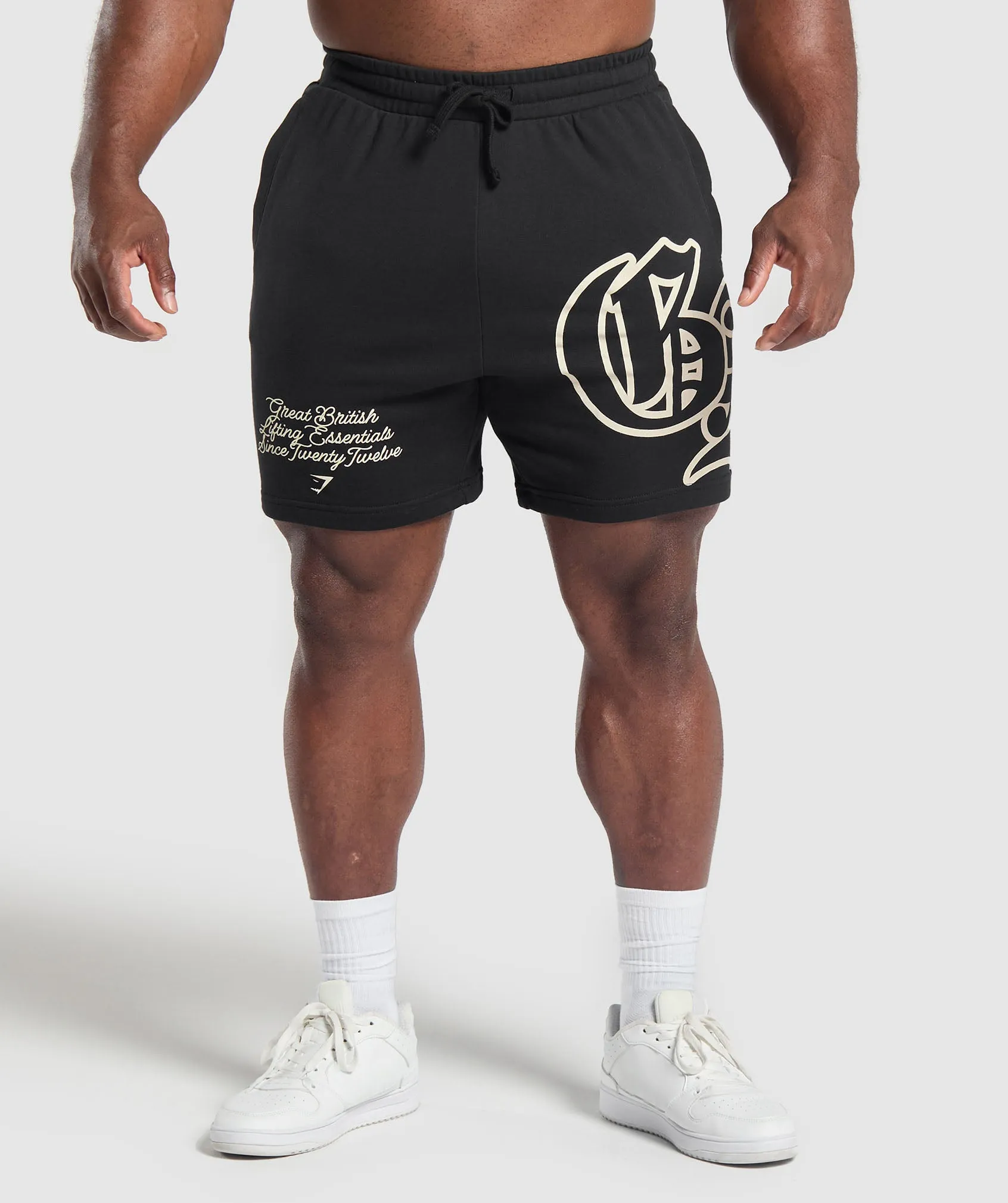 Gymshark British Lifting Goods Graphic Shorts - Black