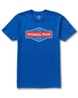 Happy Dad Front Logo Tee (Royal)