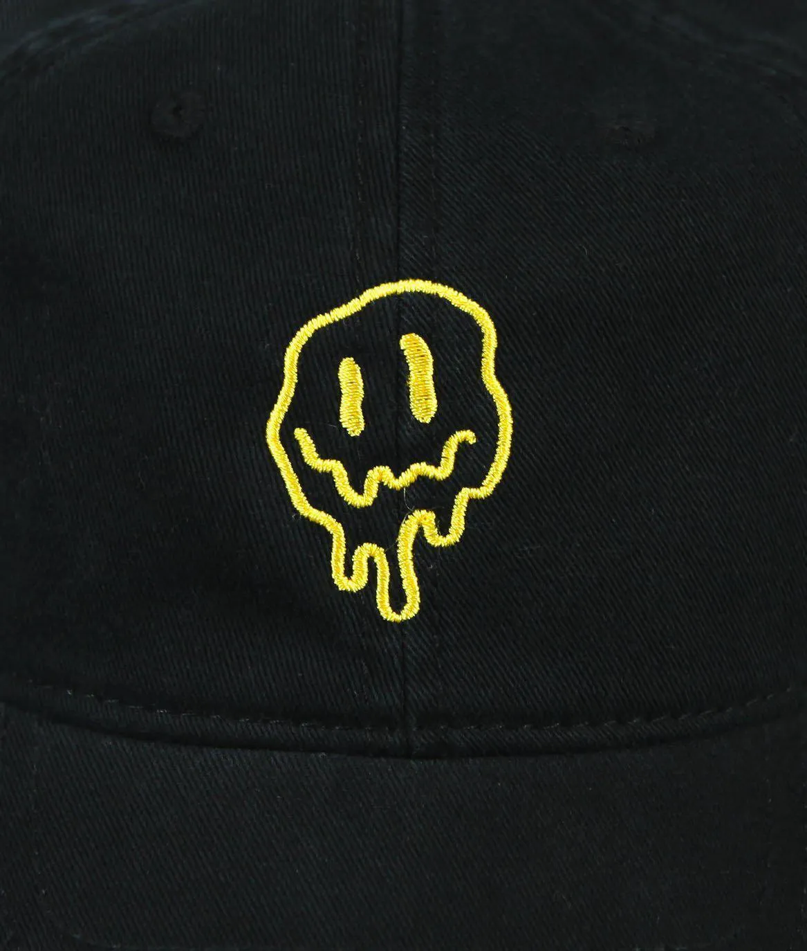 Happy Face Drip Embroidered Dad Hat