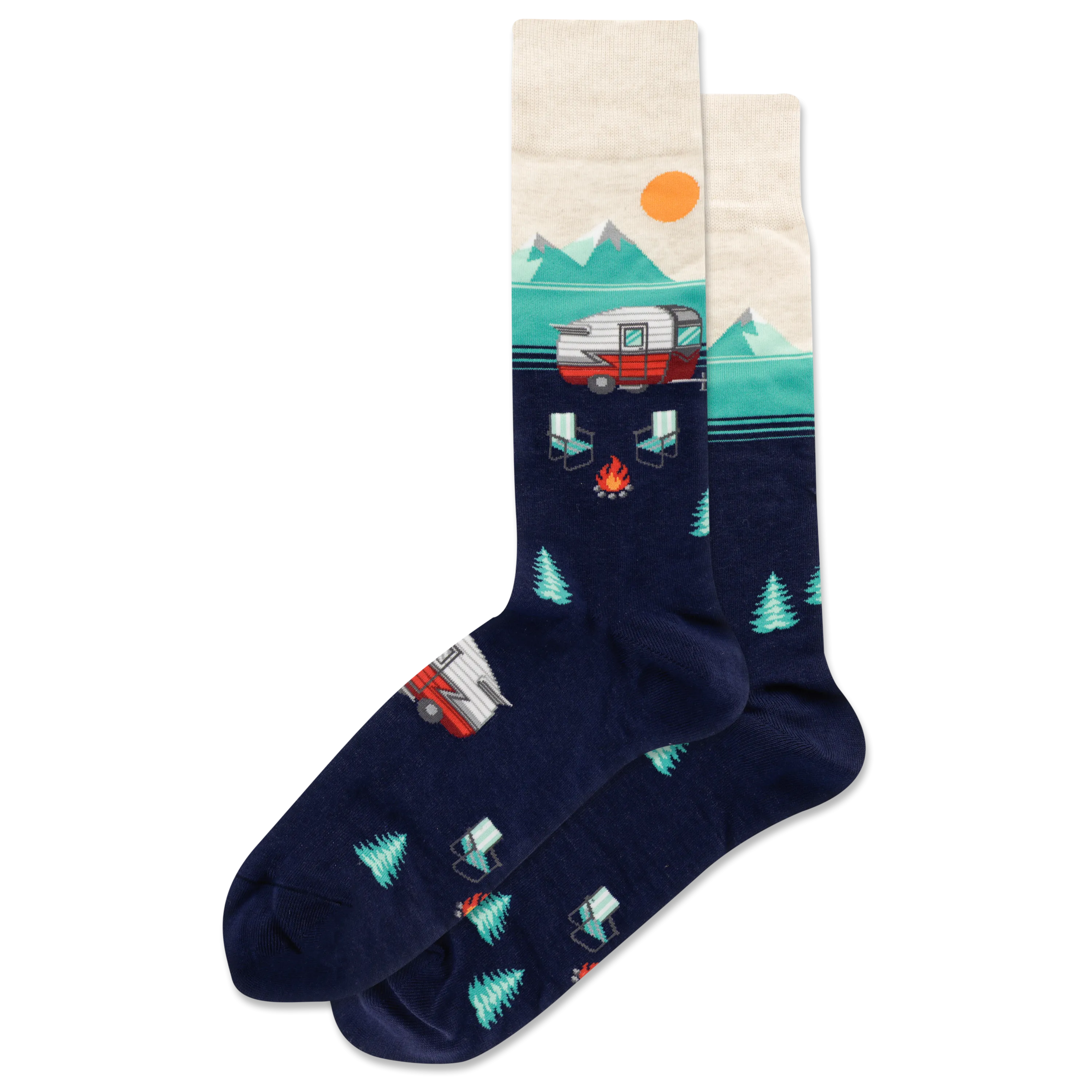 HOTSOX Men's Camper Scene Crew Socks