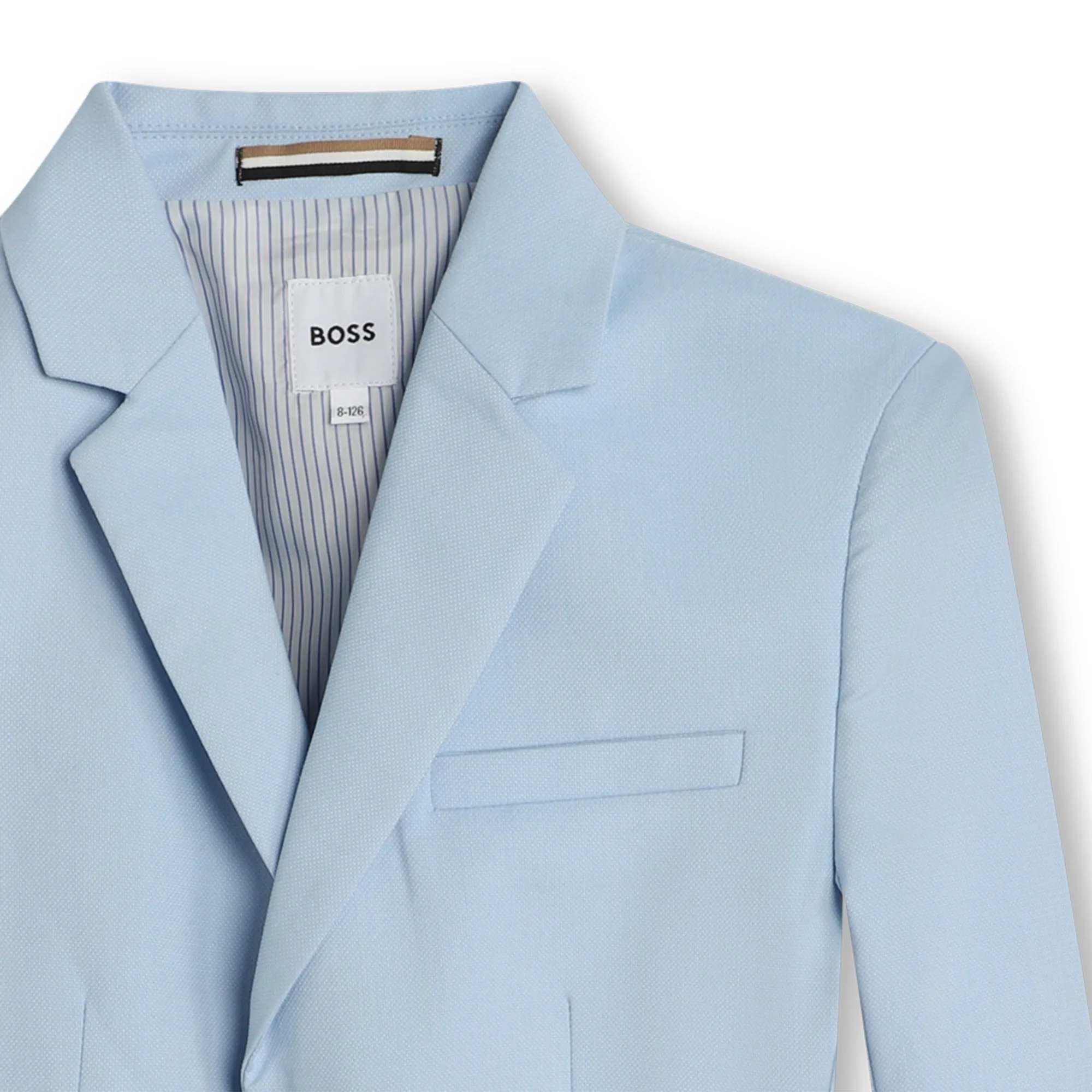 Hugo Boss Boys Pale Blue Slim Suit