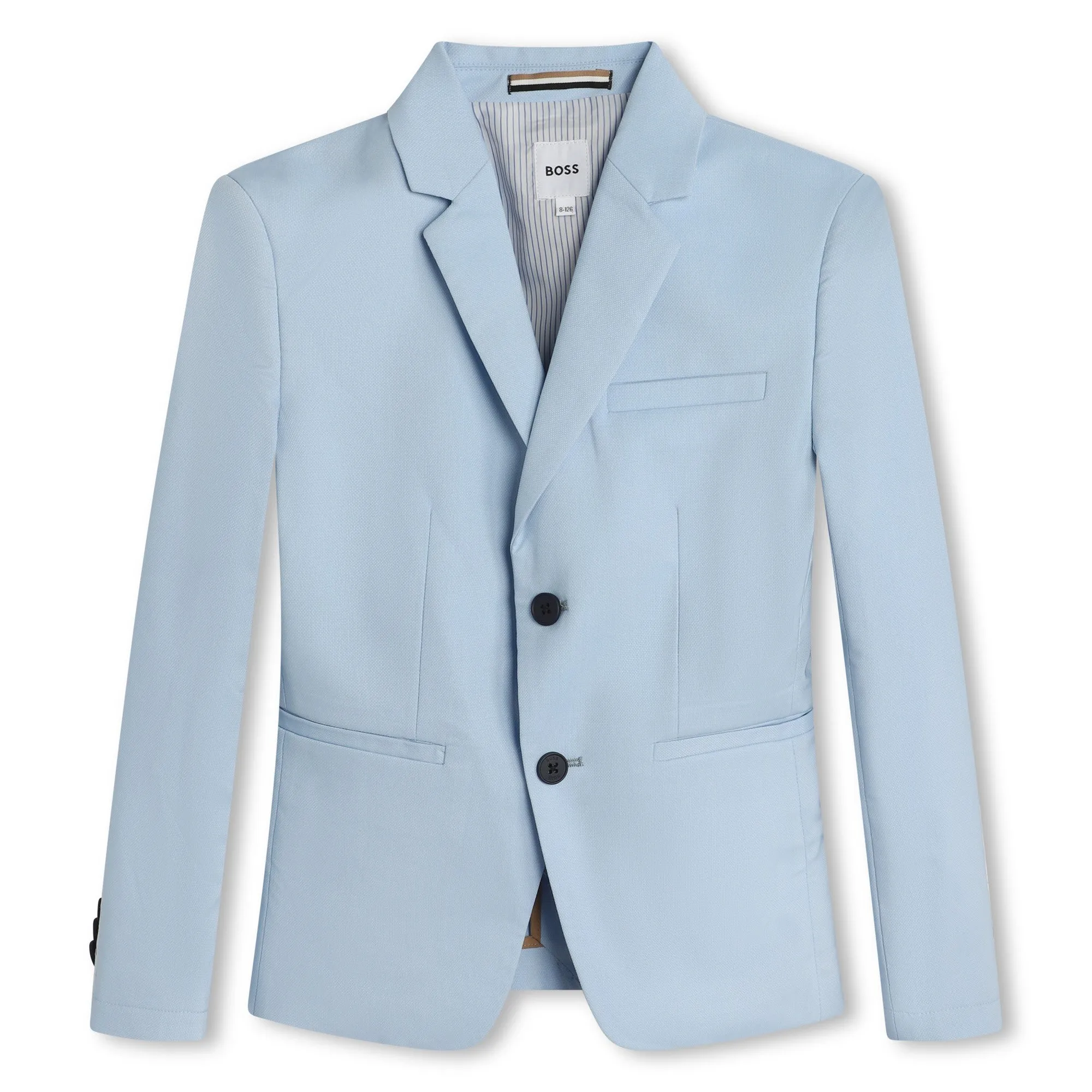 Hugo Boss Boys Pale Blue Slim Suit