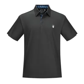 Jerry Garcia | Eco-Friendly Performance Polo | Handprint Grey Polo