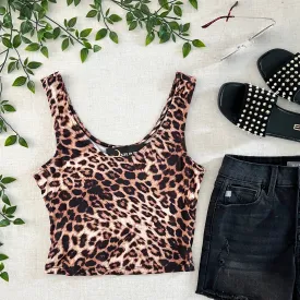 Josie Crop Top - Leopard