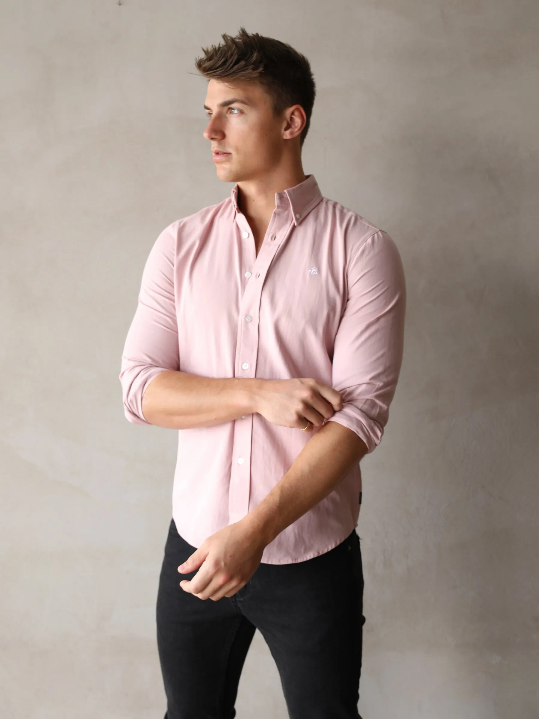 Keaton Slim Fit Shirt - Light Pink