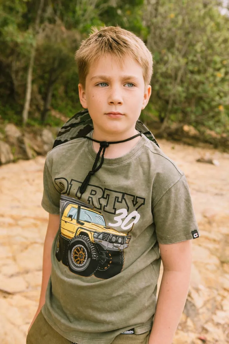 Kid's Dirty 30 Tee Olive - SY1402OV