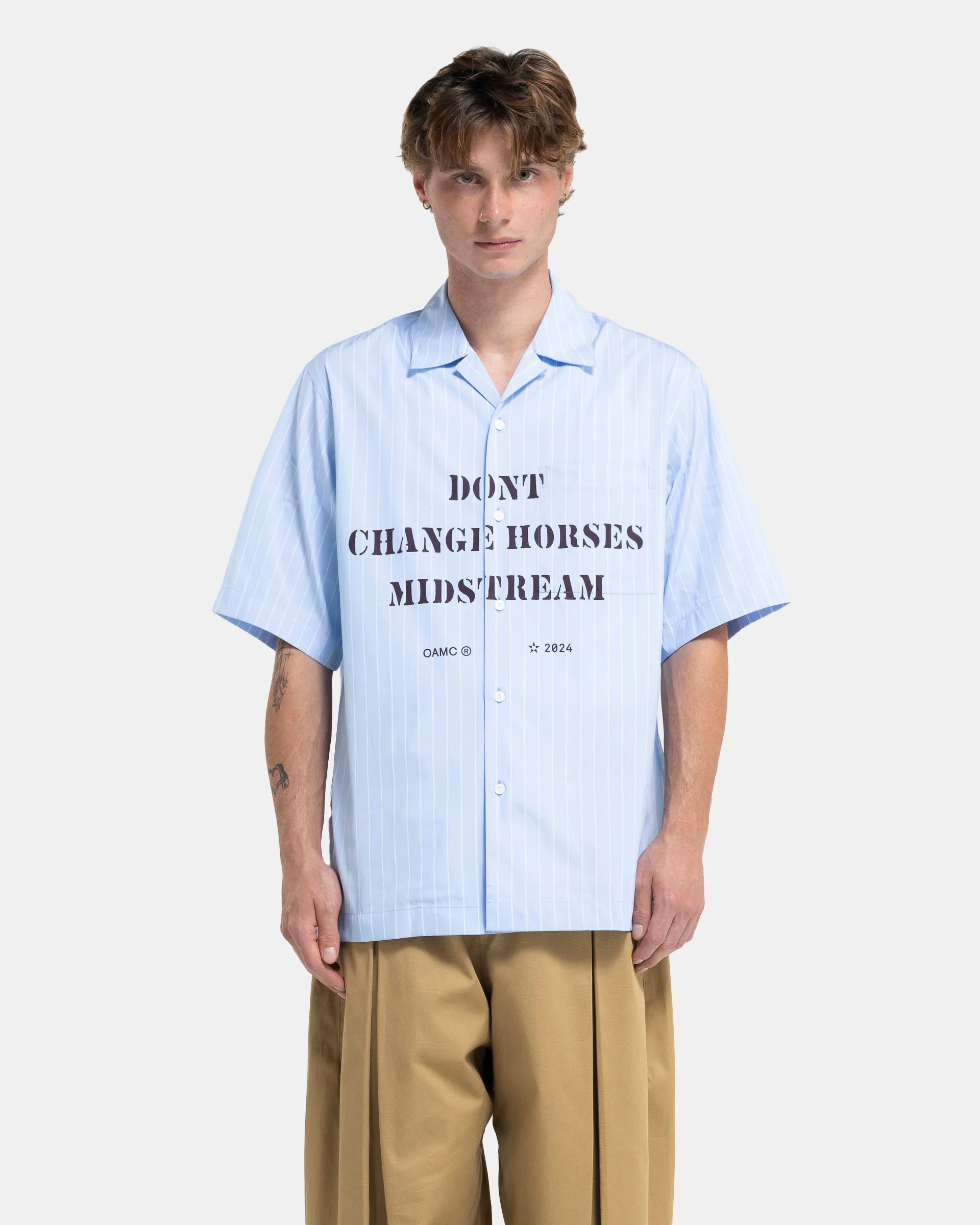 Kurt Shirt in Light Blue Stripe