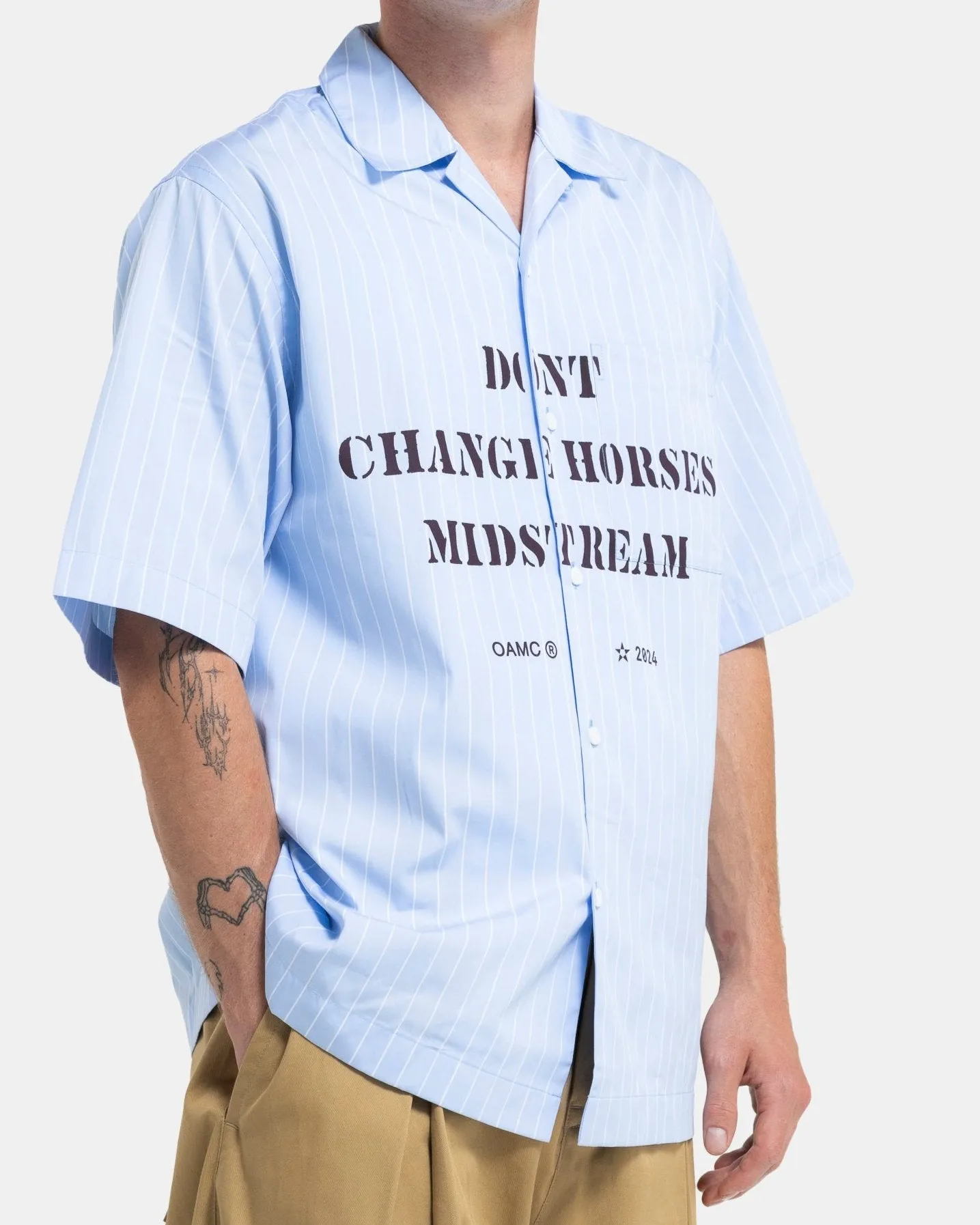 Kurt Shirt in Light Blue Stripe