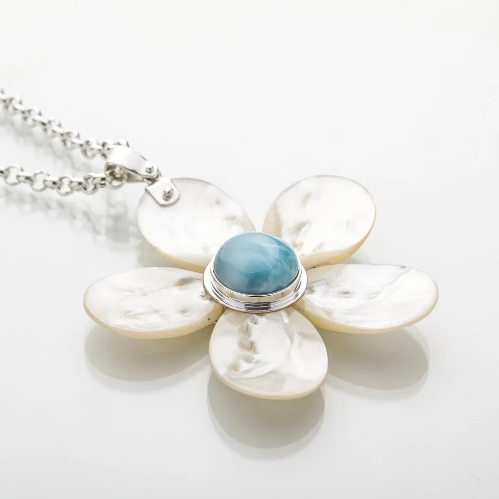 Larimar Flower Pendant Gail