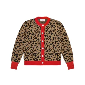 Leopard Print Cotton Cardigan