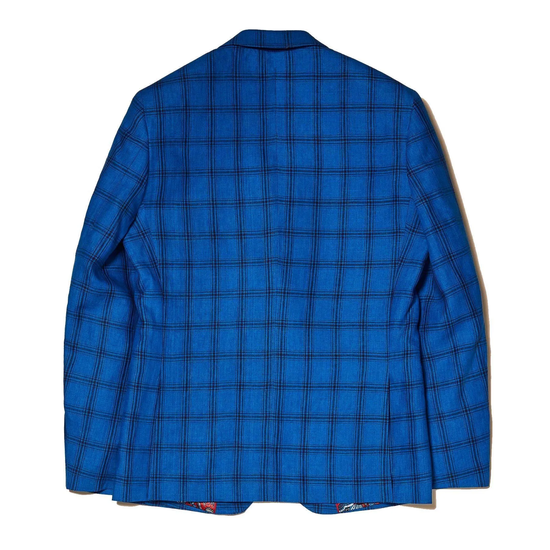 Linen Yarn Dye Royal Blue Check Suit