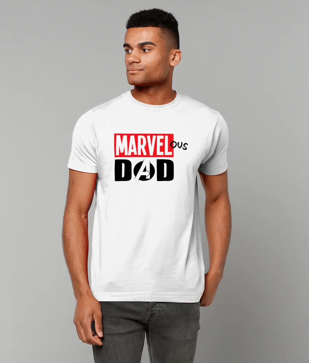 Marvel-ous Dad: White T-Shirt