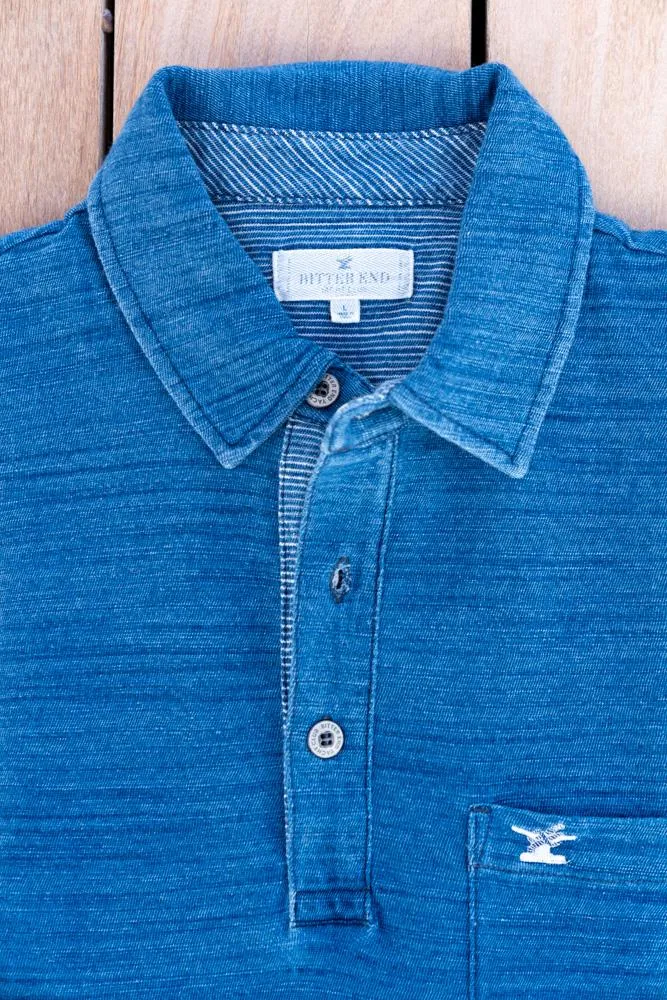 Men's Prince of Wales Polo | Blue Indigo