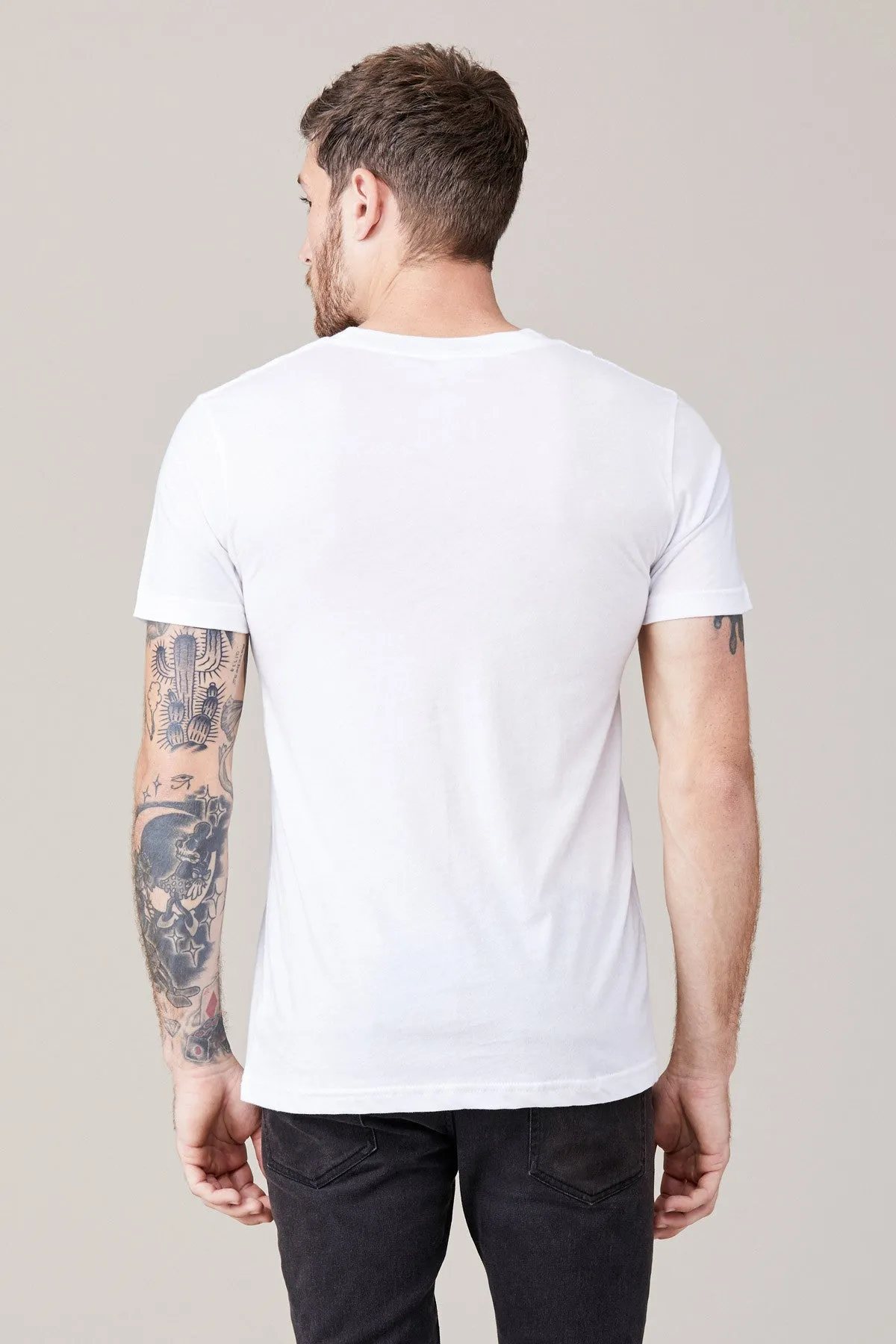 Men's Short Sleeve Crew - White