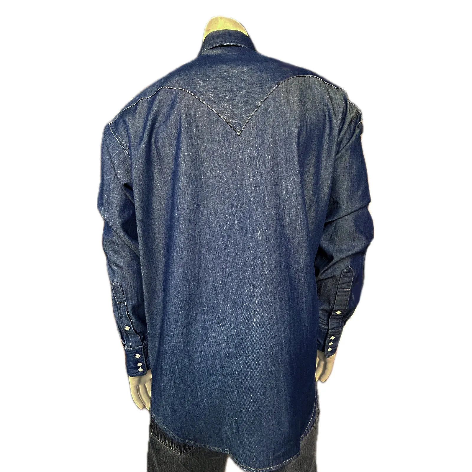 Men's Slim Fit Tencel Denim Western Shirt