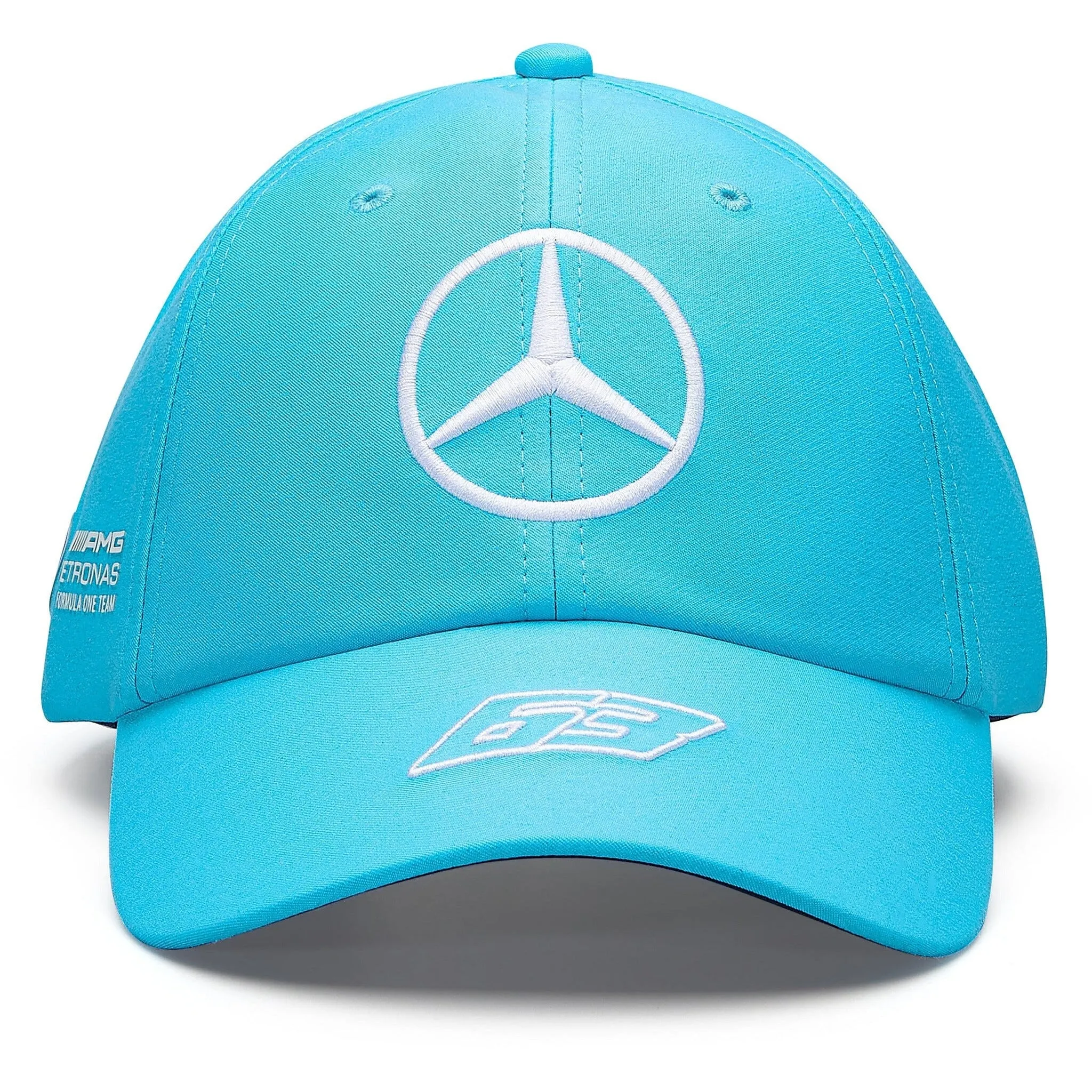 Mercedes AMG Petronas F1 2023 George Russell Dad Baseball Hat - Black/White/Blue