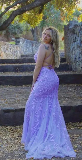 Mermaid Long Prom Dress with Appliques and Beading,Custom Pageant Dresses,BP219