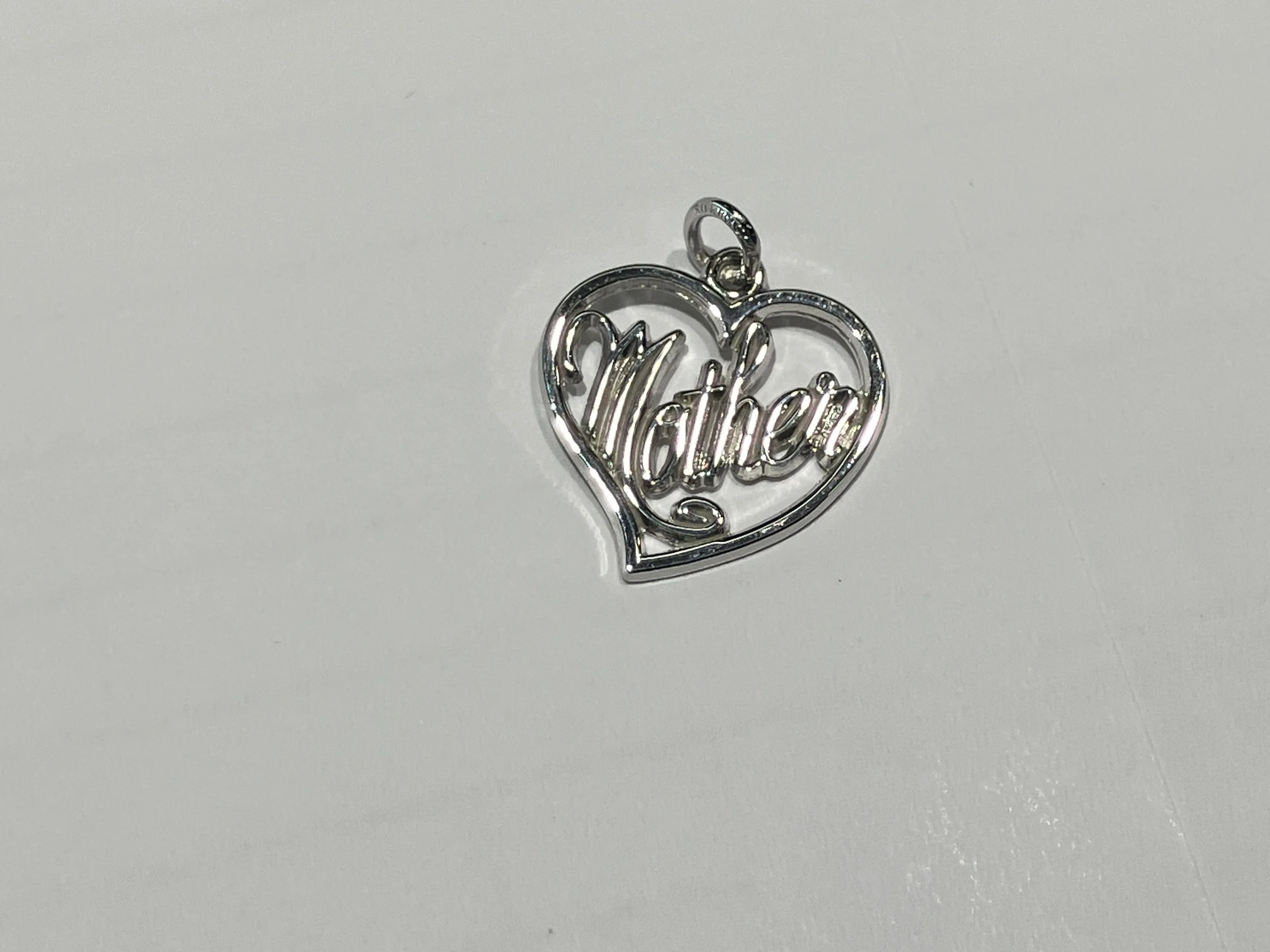 Mother Silver Heart Charm