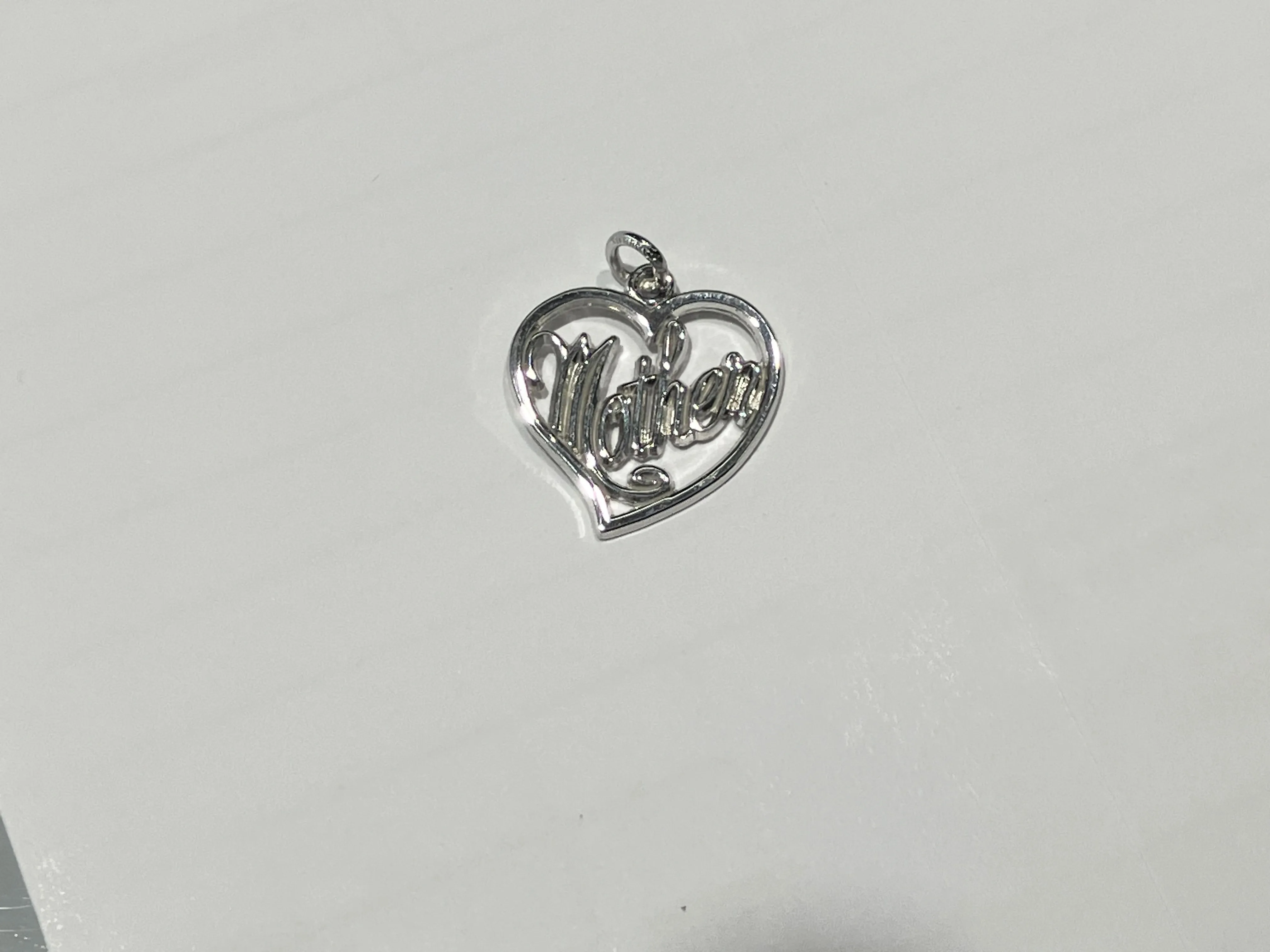 Mother Silver Heart Charm