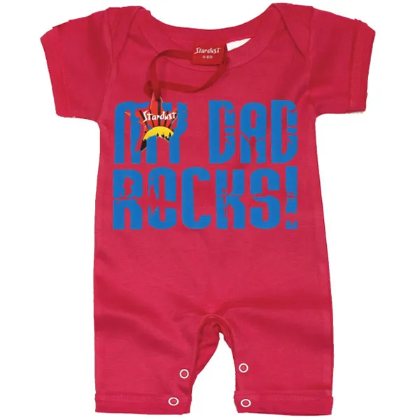 My Dad Rocks Baby Romper by Stardust