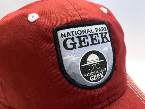 National Park Geek Crimson Hat (Shipping NOT included - US shipping via USPS only)