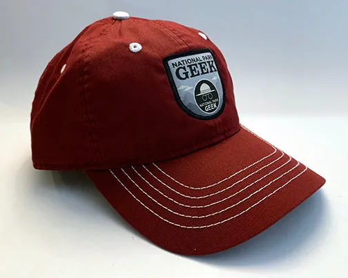 National Park Geek Crimson Hat (Shipping NOT included - US shipping via USPS only)