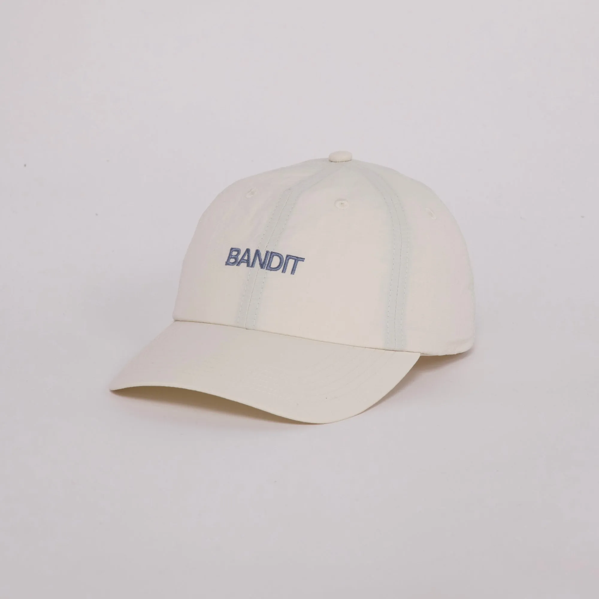 Nylon Dad Hat - Cream with Smokey Blue