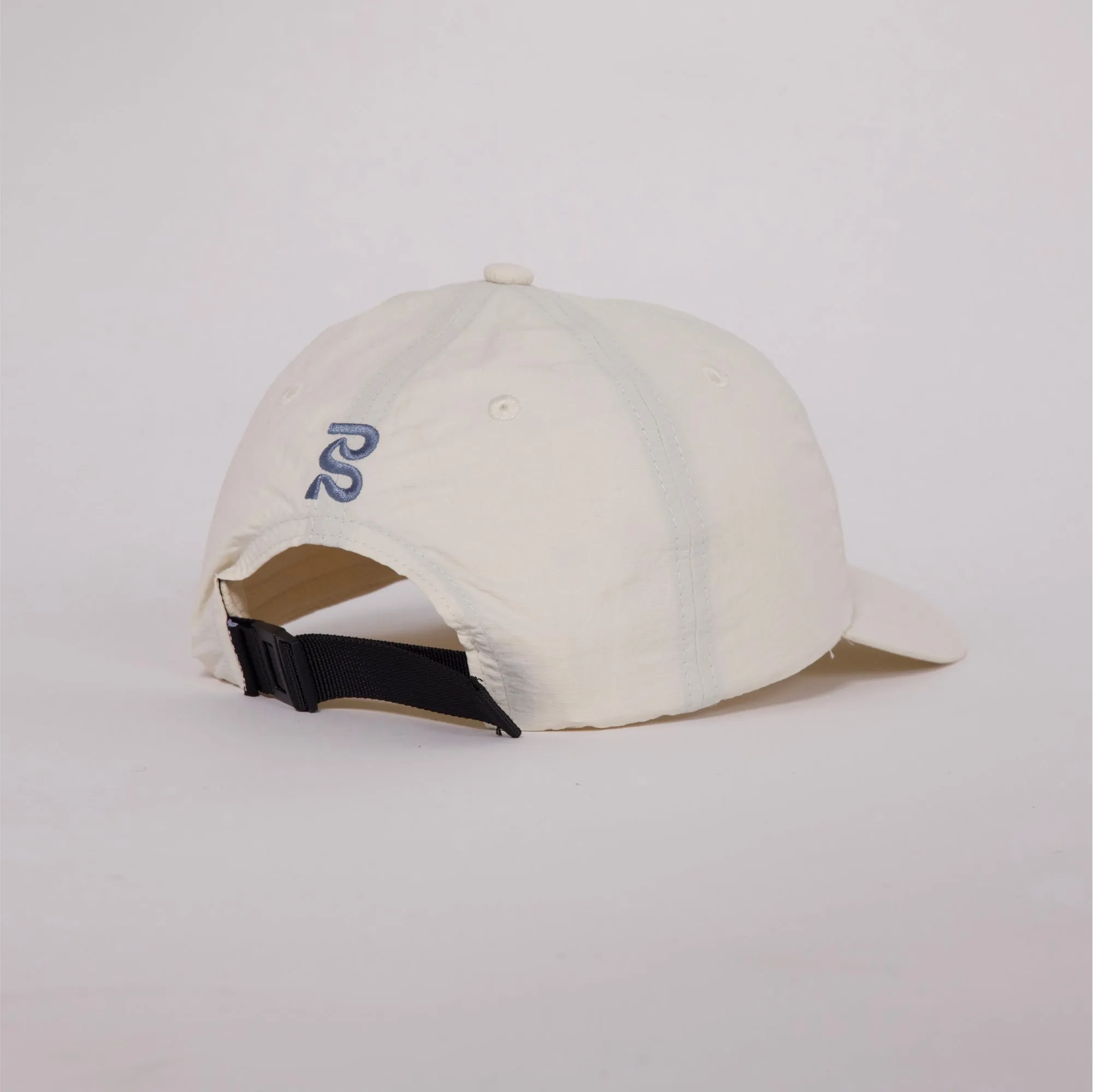 Nylon Dad Hat - Cream with Smokey Blue