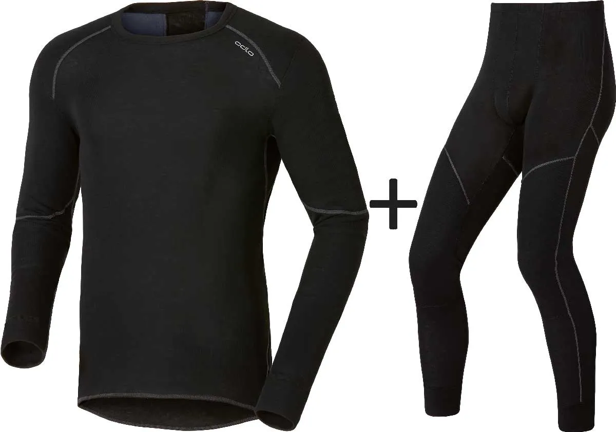 ODLO Men's Active Extra Warm Eco Crew Neck Base Layer COMBO