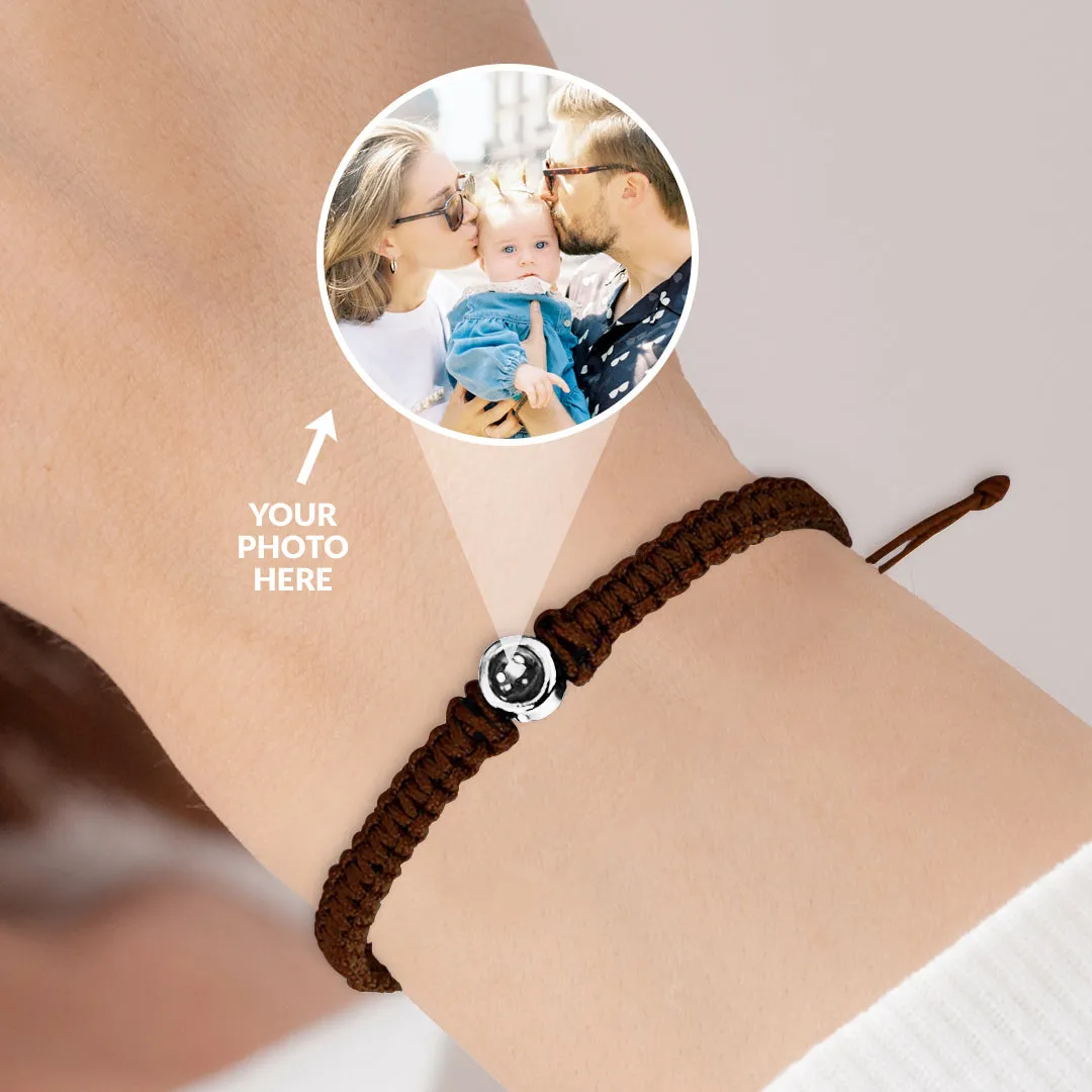 Personalized Braided Photo Bracelet