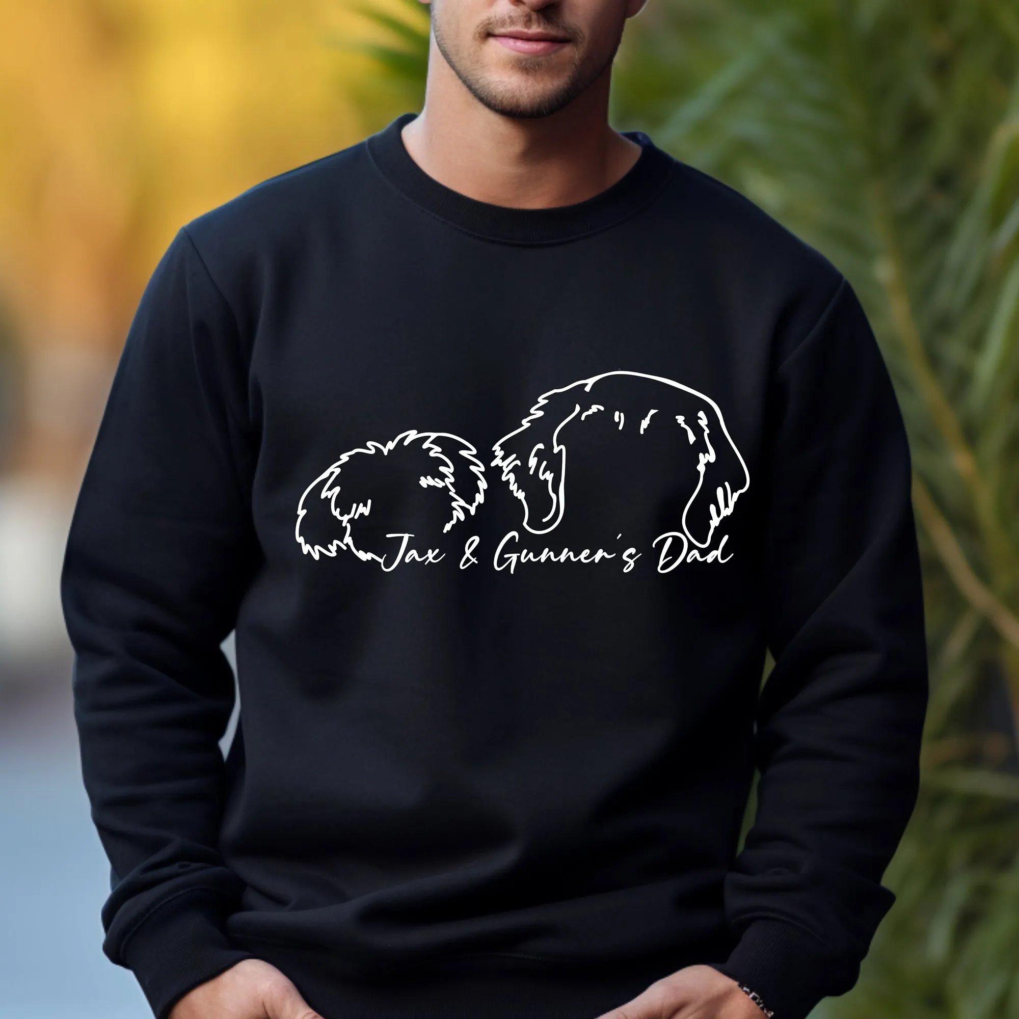 PERSONALIZED DOG EARS (LARGE GRAPHIC) - Crewneck Sweatshirt