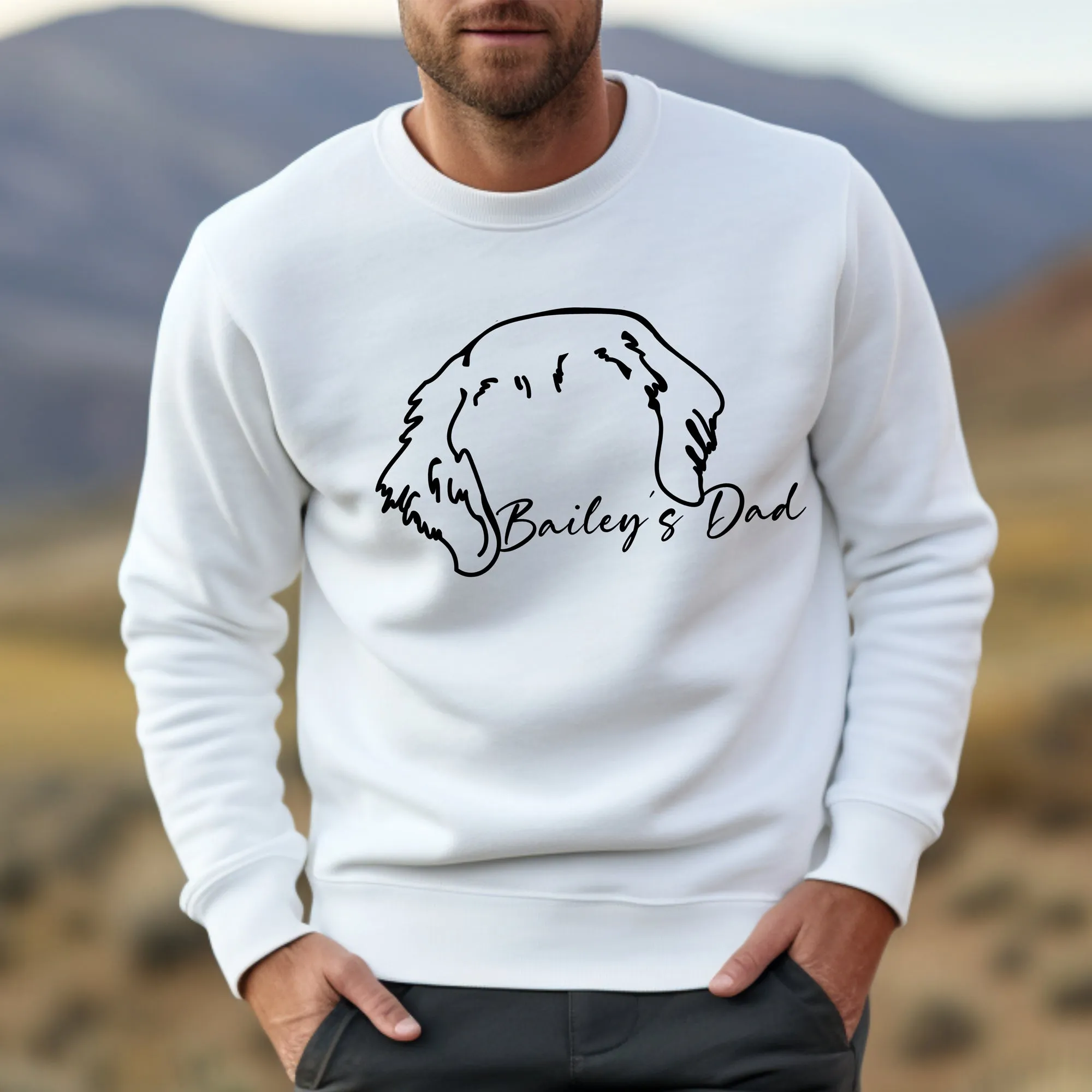 PERSONALIZED DOG EARS (LARGE GRAPHIC) - Crewneck Sweatshirt