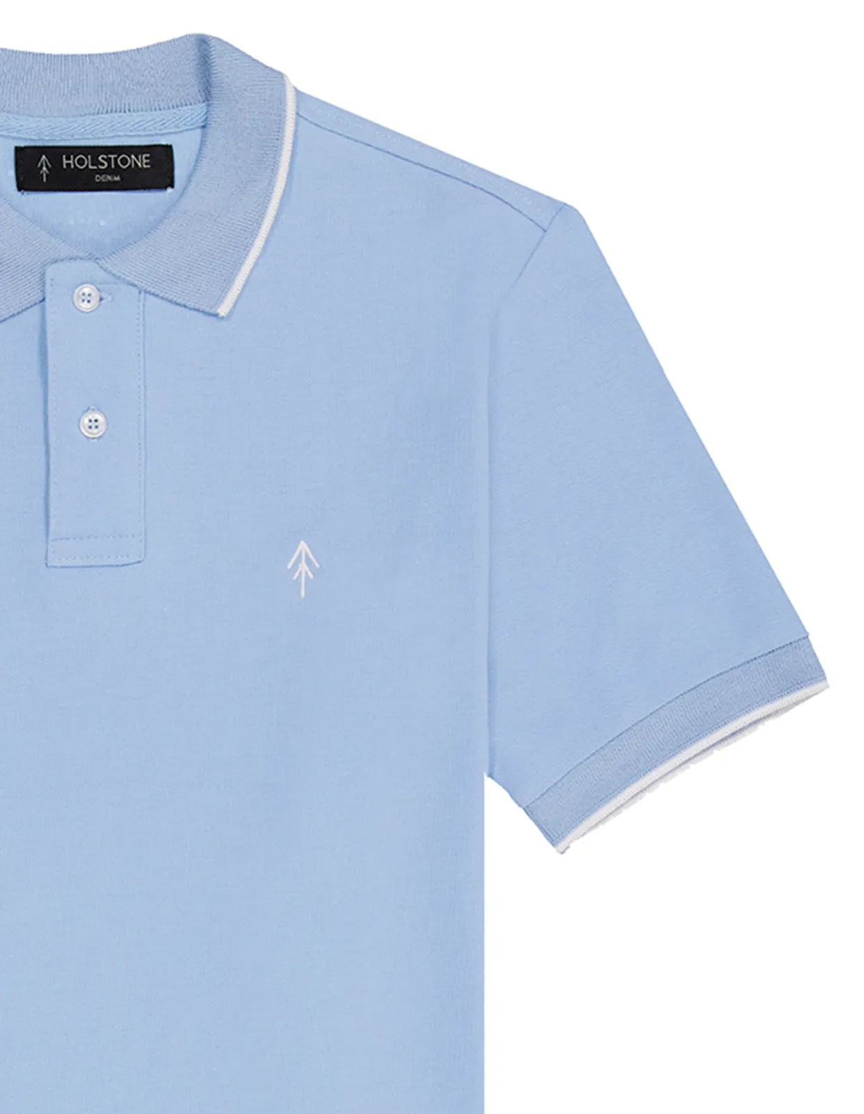 Playera Tipo Polo Regular Fit Para Hombre - Azul Cielo