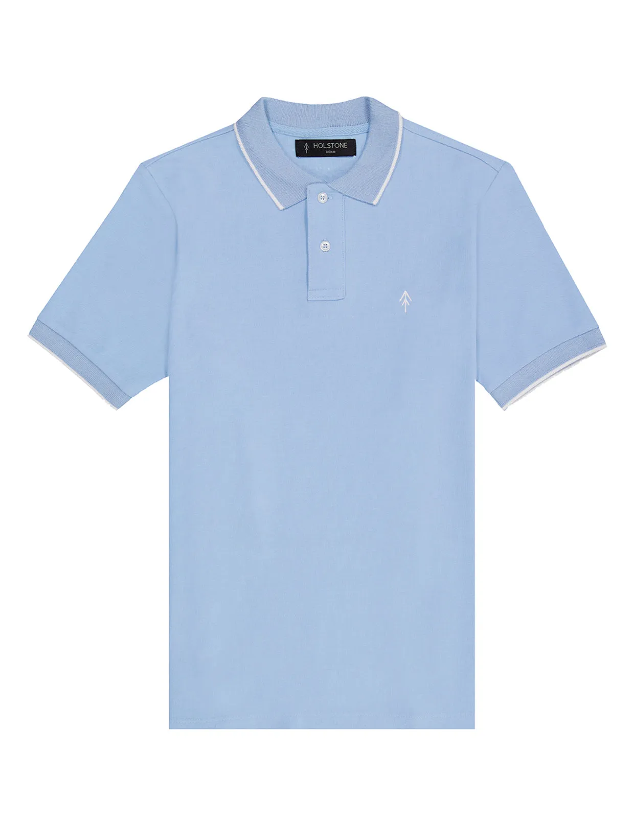 Playera Tipo Polo Regular Fit Para Hombre - Azul Cielo