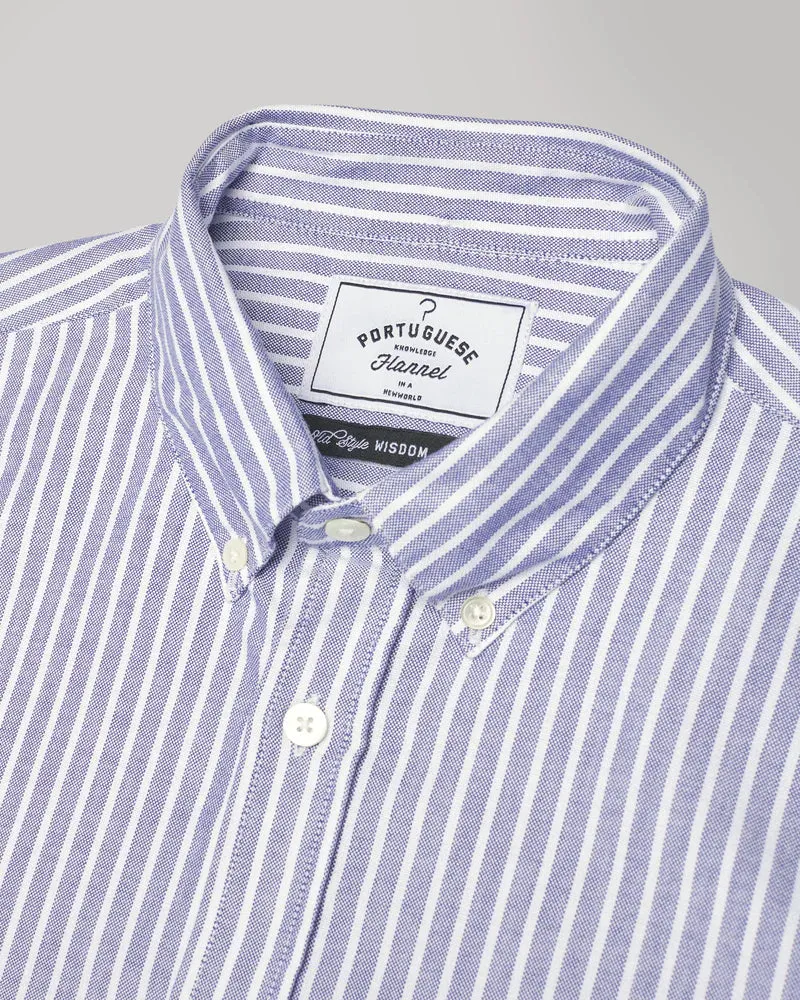 Portuguese Flannel Belavista Long Sleeve Shirt - Blue Stripe