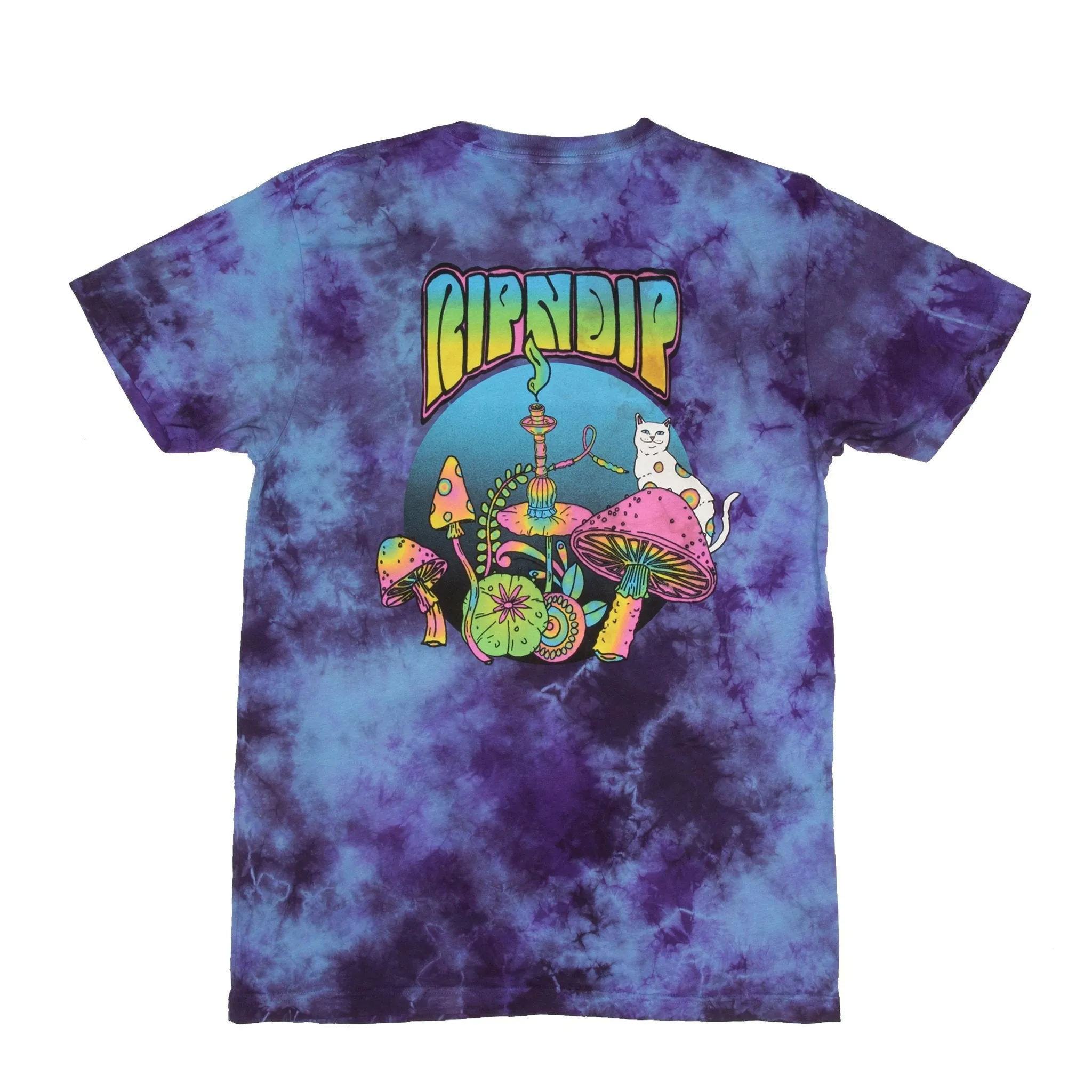 Psychedelic Nermal Pocket Tee (Blue Acid Wash)