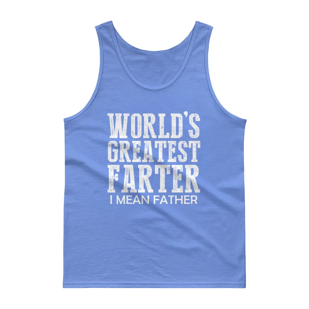 "World's Greatest Farter, I Mean Father" Tank Top With White Or Black Image