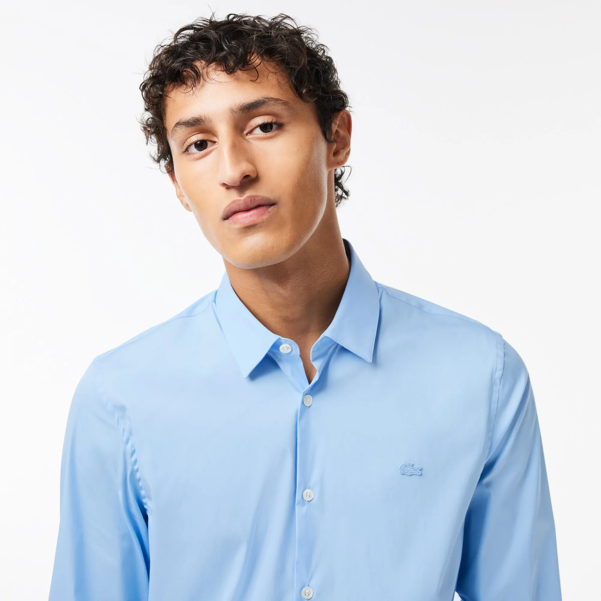 Slim Fit French Collar Stretch Shirt