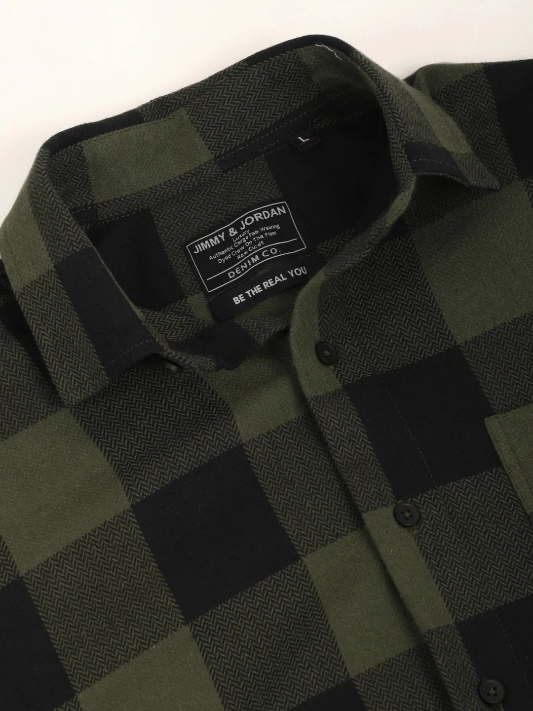 Square Couture Olive Check Shirt