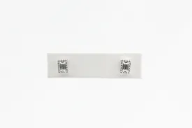 Sterling Silver Lafonn Baguette Halo Earrings